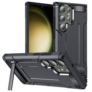 Techsuit - Hybrid Armor Kickstand - Samsung Galaxy S23 Ultra - Black