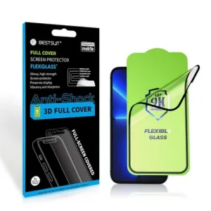 Bestsuit Flexible Hybrid Glass 5D For Apple Iphone 16 Pro Max Black