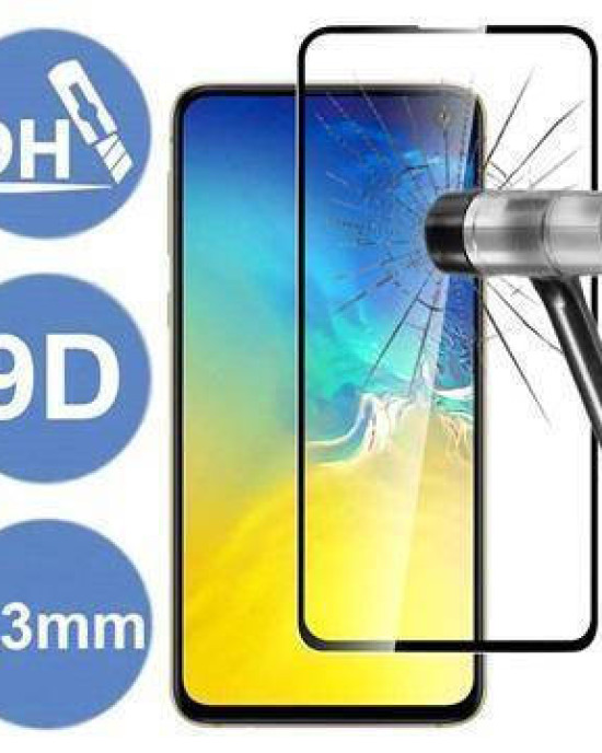 9D Full Face Tempered Glass Μαύρο (Redmi Note 9)