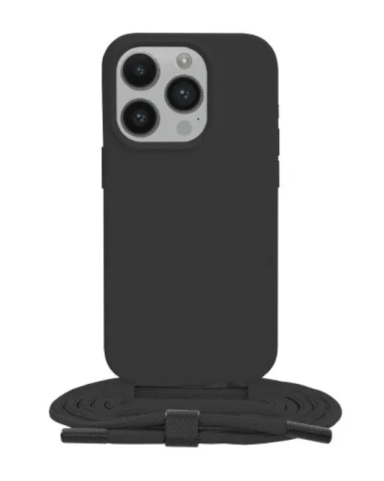 Techsuit - Crossbody Lanyard - iPhone 14 Pro - Black