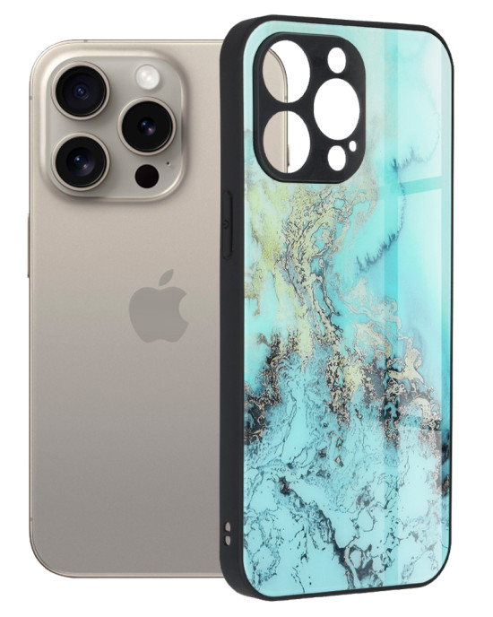 Techsuit - Glaze Series - iPhone 15 Pro Max - Blue Ocean