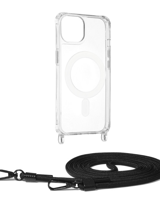 Techsuit - Acrylic MagSafe Crossbody - iPhone 13 - Black