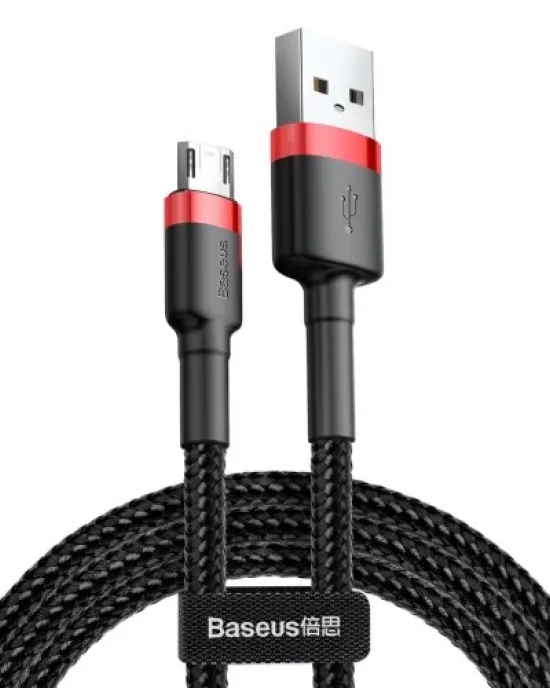 Baseus cable cafule usb - microusb 2,0 m 1,5a black-red