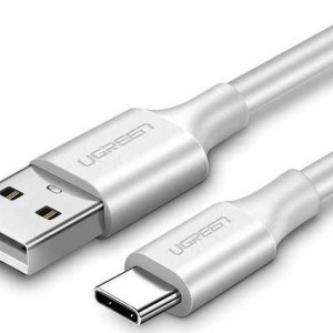 Καλώδιο Ugreen USB Σε USB-C, QC3.0, 25 cm (λευκό)