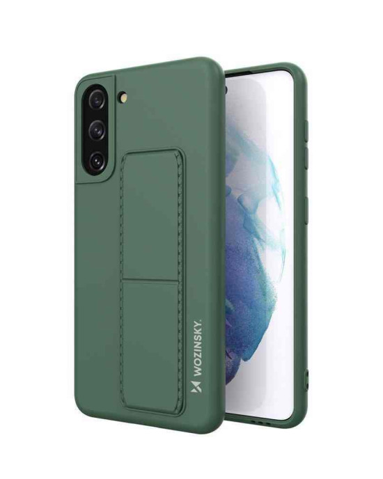 Wozinsky Kickstand Flexible Back Cover Σιλικόνης Dark Green (Samsung Galaxy S21+ 5G)