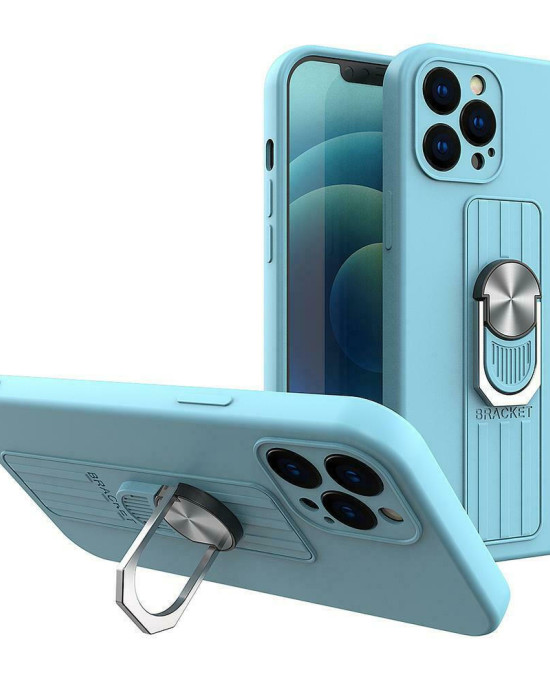 Hurtel Ring Back Cover Σιλικόνης Γαλάζιο (iPhone 13)