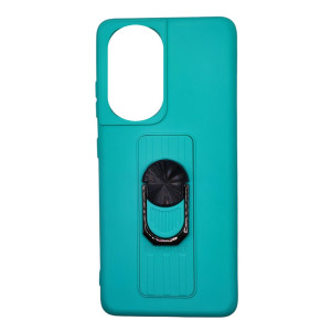 Ring Case silicone case with finger grip and stand for Samsung Galaxy S21 Ultra 5G mint