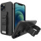 Hurtel Rope Back Cover Σιλικόνης με Λουράκι Μαύρο (iPhone XR)