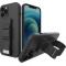 Hurtel Rope Back Cover Σιλικόνης με Λουράκι Μαύρο (iPhone 13 Pro)