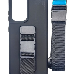 Rope case gel case with a lanyard chain handbag lanyard Samsung Galaxy S21 Ultra 5G black