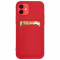 Hurtel Card Case Back Cover Σιλικόνης Κόκκινο (iPhone 13)