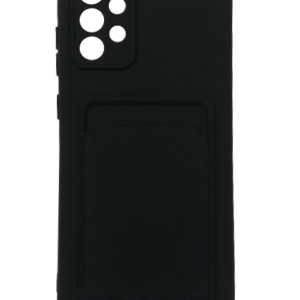Card Case silicone wallet case with card holder documents for Samsung Galaxy A72 4G black