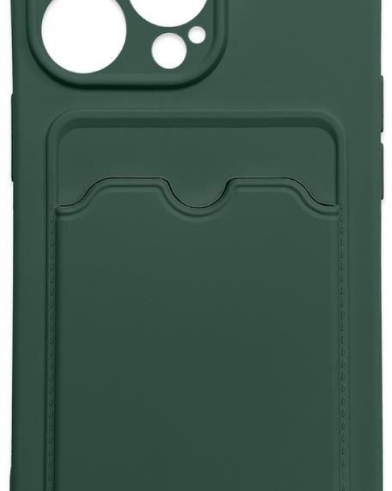 Hurtel Card Armor Back Cover Σιλικόνης Ανθεκτική Housing green (iPhone 13 Pro)