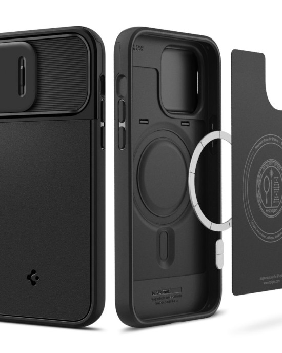 Spigen - Optik Mag Armor - iPhone 14 Pro Max - Black